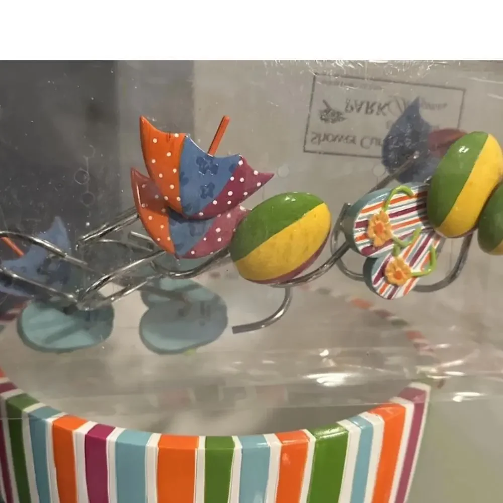 Complete Set Beach Ceramic Trash Can Toothbrush Cup And Soap Dish Dispenser Hook
